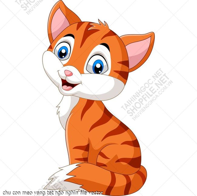 chu con meo vang tet ngo nghin file vector